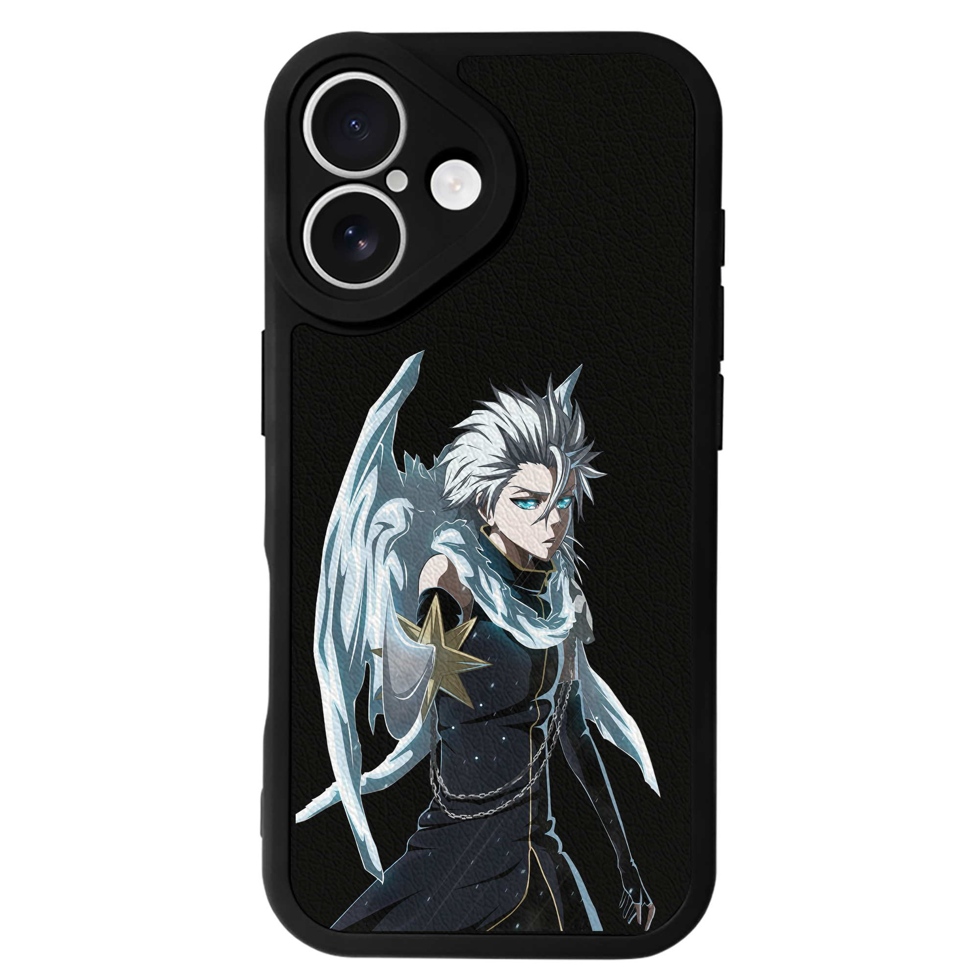 （画像用） ブリーチ 日番谷冬獅郎（ひつがや とうしろう） BLEACH Hitsugaya Toushirou 【iPhone 16シリーズ対応】シリコンスマホケース（レザー調） 材質：シリコン